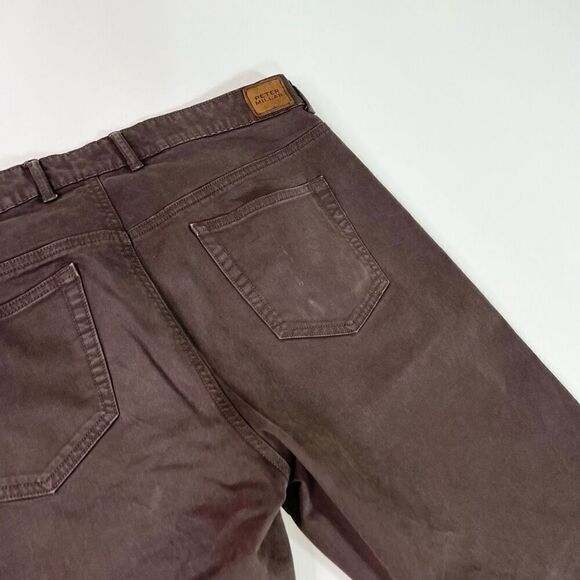 Peter Millar Crown Pant Mens 36 Brown Cotton Blend Soft Touch Twill 5 Pocket - Picture 9 of 9